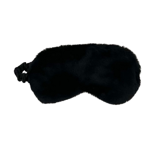 Sleeping Eye Mask - Black Fur