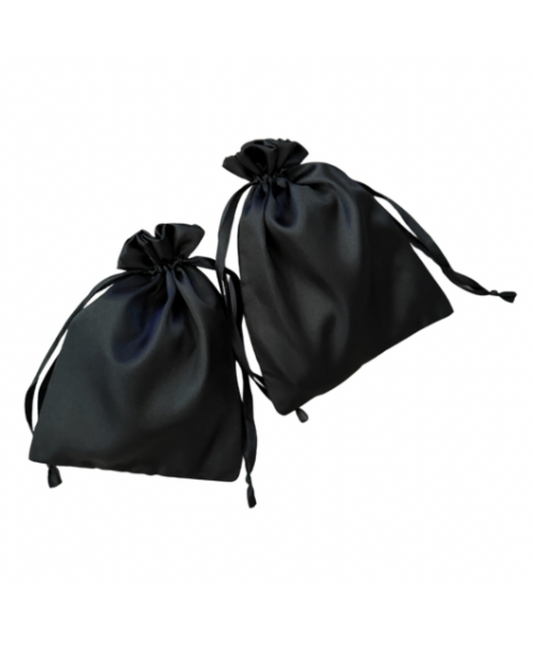 Black Satin Drawstring Bag 5”x7”