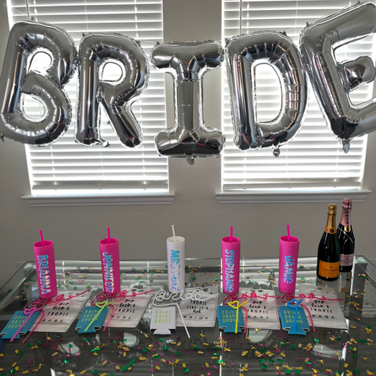 "Bride" Foil Balloons - Silver 32"