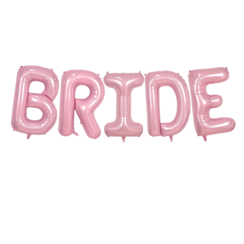 "Bride" Foil Balloons - Pink 32"