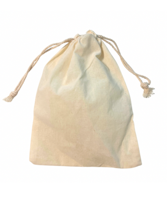 Cotton Canvas Drawstring Bag 5”x7”