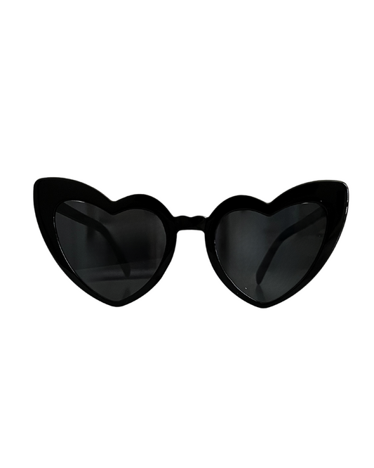 Framed Heart Sunglasses - Black