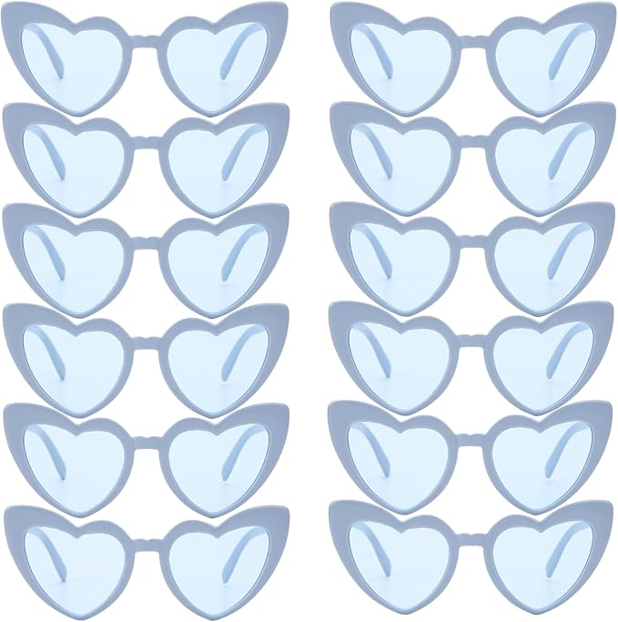 Framed Heart Sunglasses - Dusty Blue