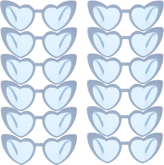 Framed Heart Sunglasses - Dusty Blue