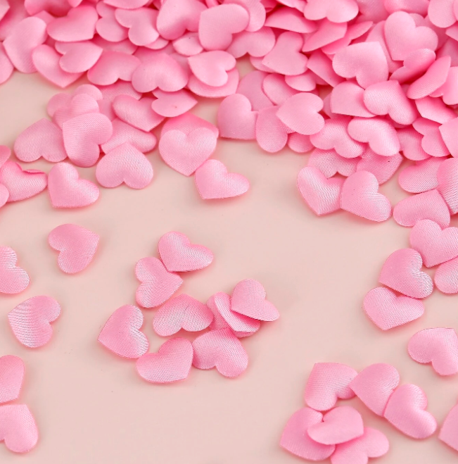 Confetti - Light Pink Satin Hearts