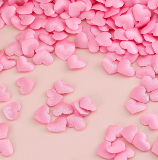 Confetti - Light Pink Satin Hearts