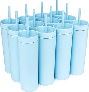 Tumbler Cup with Straw - Periwinkle Blue