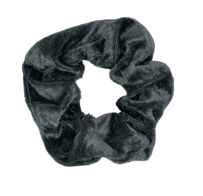 Velvet Scrunchie - Dark Grey
