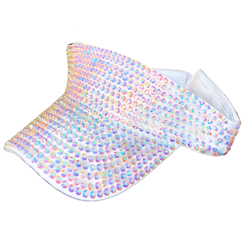 Visor - White Rhinestone