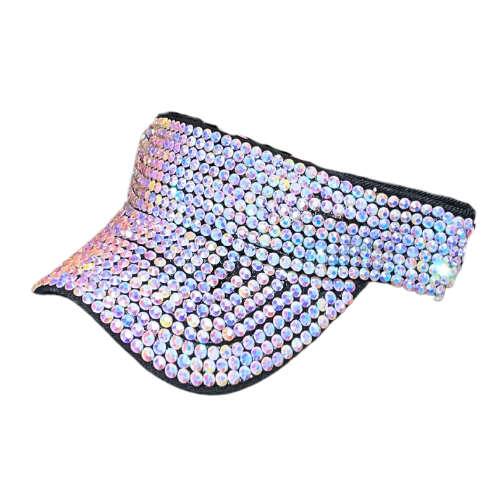 Visor - Silver Rhinestone