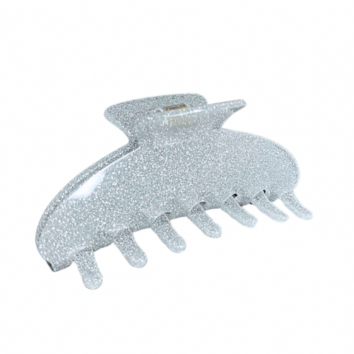 Hair Clip - Grey Glitter