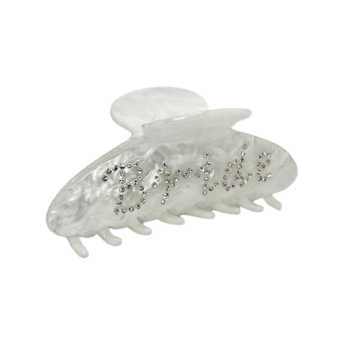 Hair Clip - White "Bride"