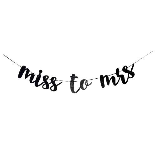 Banner - "Miss to Mrs" Black