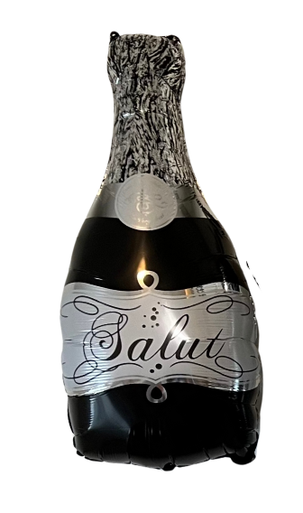 Foil Balloon - Black/Silver Brut 34"