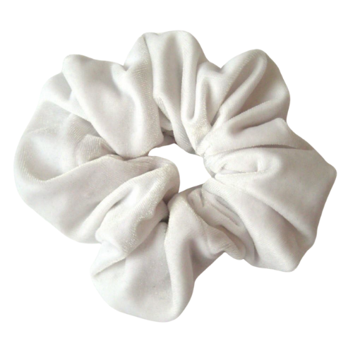 Velvet Scrunchie - White