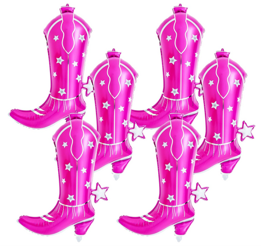 Foil Balloon - Hot Pink Boot