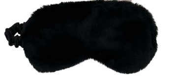 Sleeping Eye Mask - Black Fur