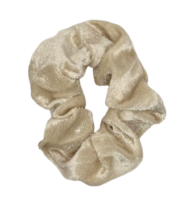 Velvet Scrunchie - Beige