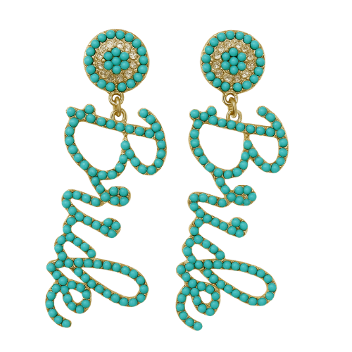 Earrings - "Bride" Blue